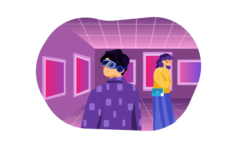 M384_Metaverse Illustration Pack - Features Image 9