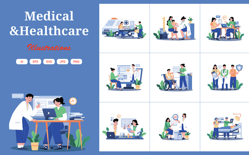 M699_Medical And Healthcare Illustration Pack 1 - Features Image 1