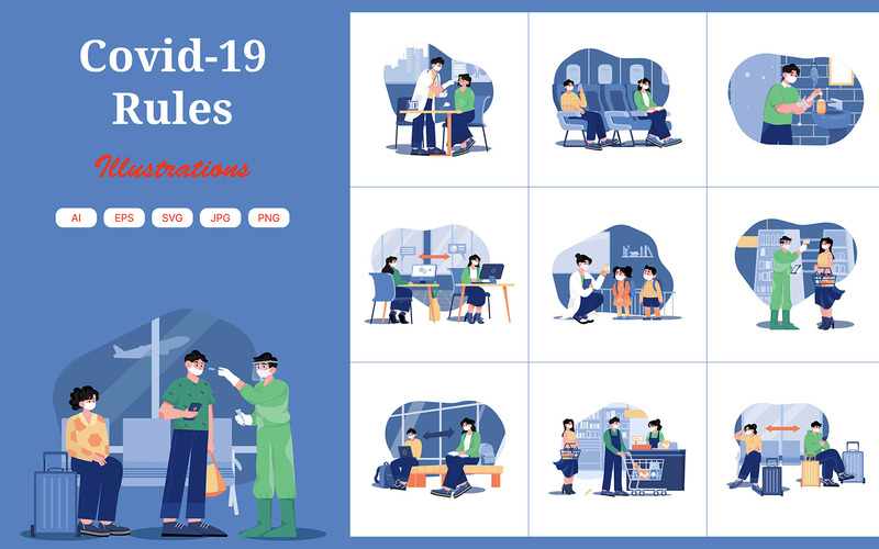 M465_Covid 19 Regler Illustration Pack - Features Image 1