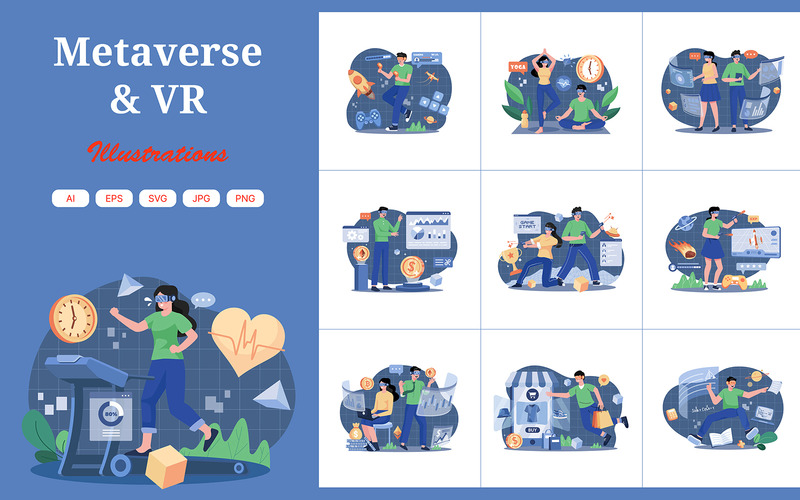 M584_VR Metaverse-Illustrationspaket - Eigenschaften Bild 1