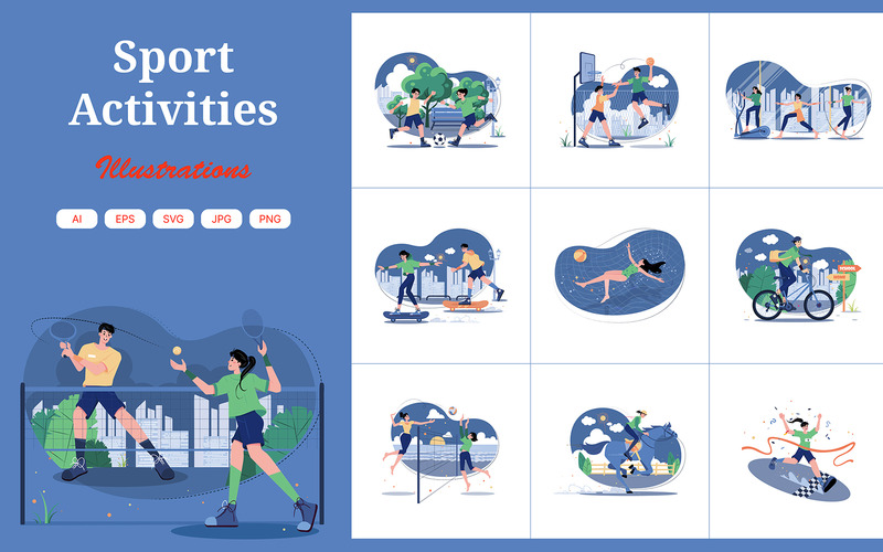 M463_Sportaktiviteter Illustration Pack - Features Image 1