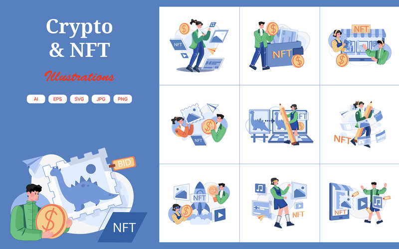 M505_NFT ve Kripto İllüstrasyon Paketi - Features Image 1