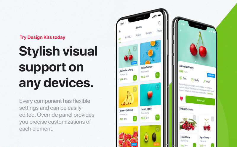 Delites - UI-kit voor online boodschappen en recepten - Features Image 5