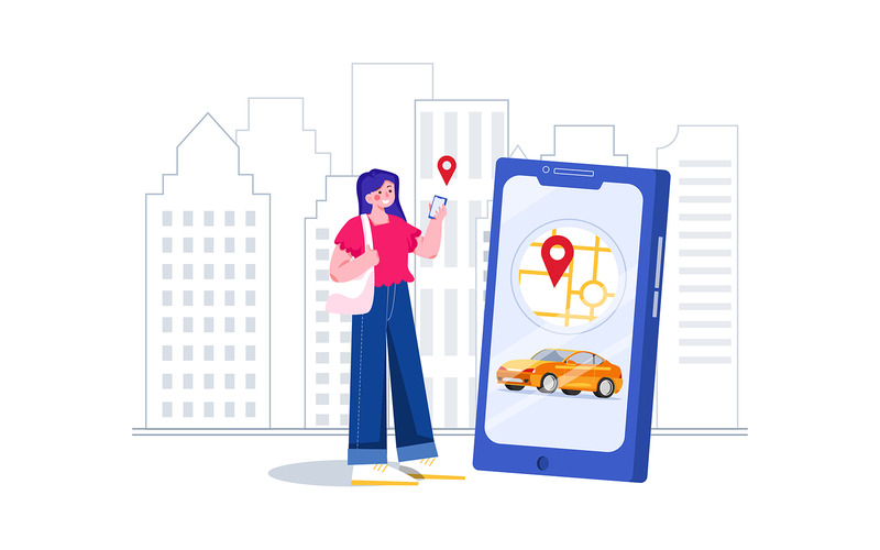 M394_Pacchetto illustrazioni per prenotazione taxi - Caratteristiche Immagine 2