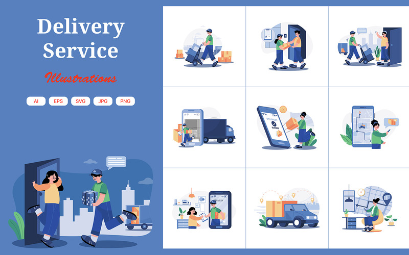 M481_Parcel Delivery Service Illustrationer - Features Image 1