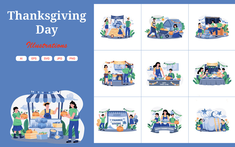 M547_Thanksgiving-Day-Illustrationspaket - Eigenschaften Bild 1