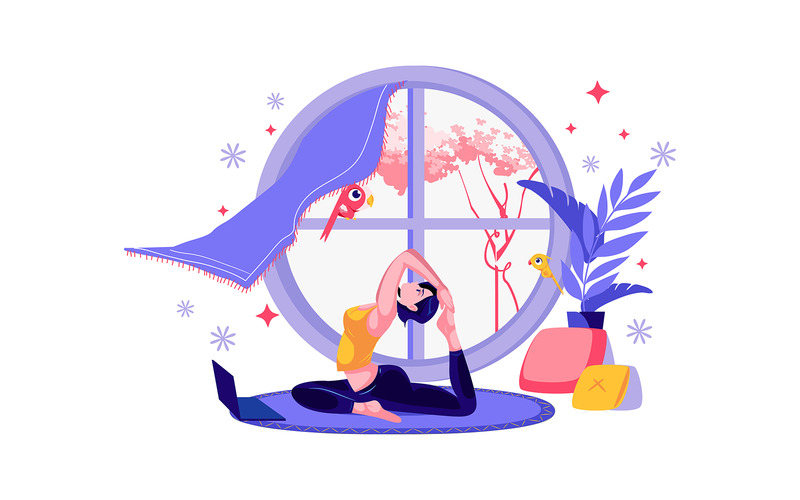 M341 — Pakiet ilustracji „Pobyt w domu” - Obraz funkcji 5