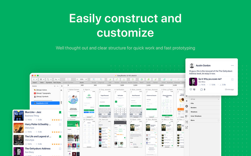 Easybooks - 有声读物 UI 套件 - Features Image 4