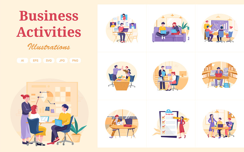 M331 - Paquete de ilustración empresarial - Características Imagen 1