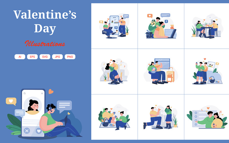M511_Valentinstag-Illustrationspaket - Eigenschaften Bild 1