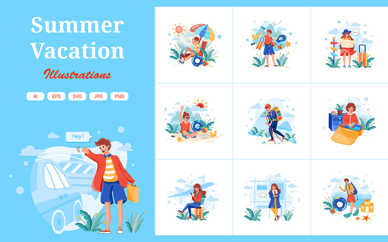 M368_Holidays Illustration Pack - Features Image 1