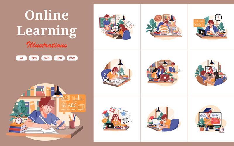 M374_Online Learning Illustrationer - Features Image 1