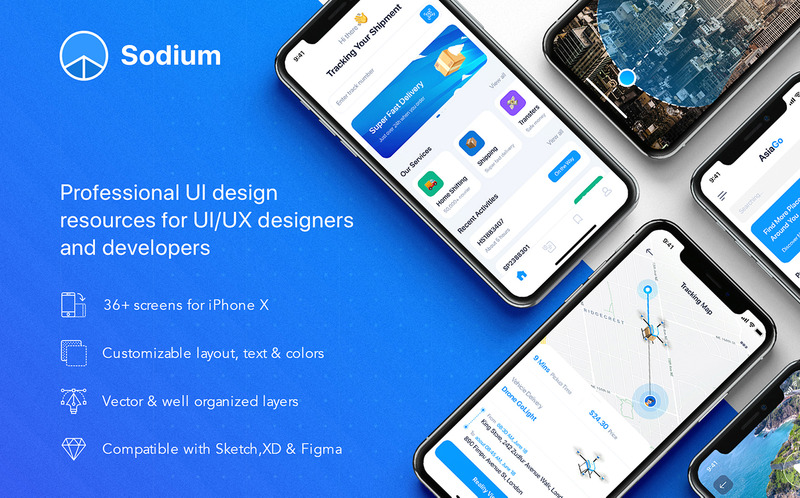 Sodium Mobile Kit UI Elements - Features Image 1