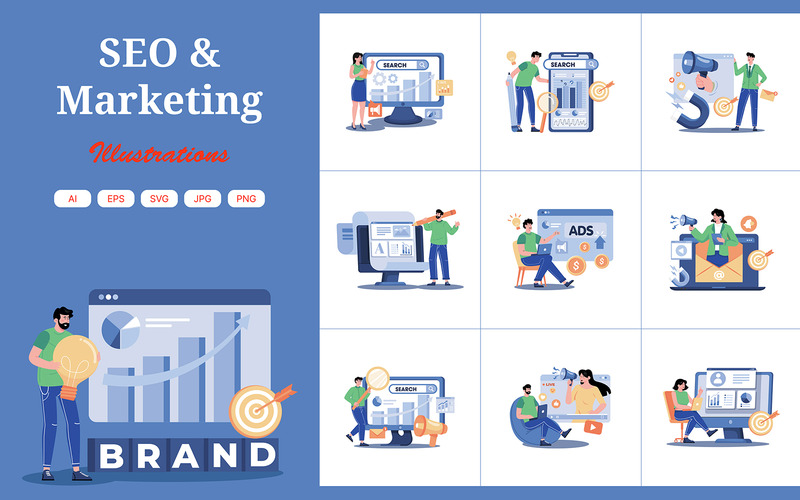 M715_SEO & Marketing Illustration Pack 1 - Features Image 1