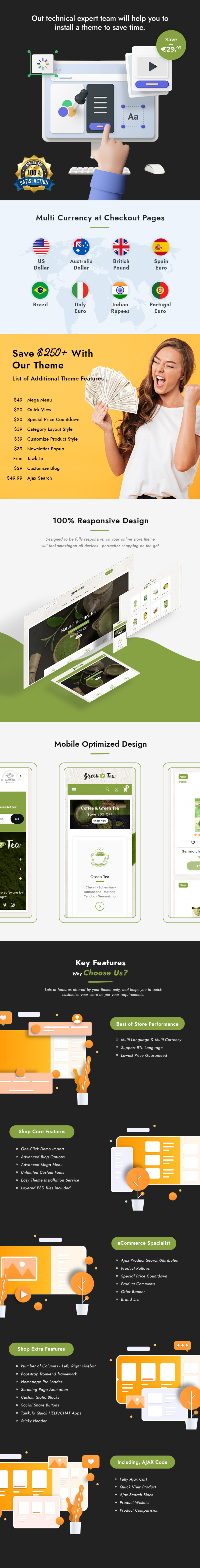 GreenTea - Тема PrestaShop Tulsi, Lemon & Honey Clean - Features Image 2