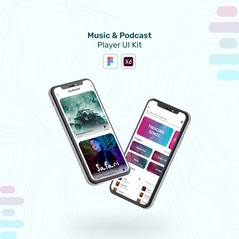 Play It - Kit de IU do aplicativo de música moderna e podcast - Features Image 5