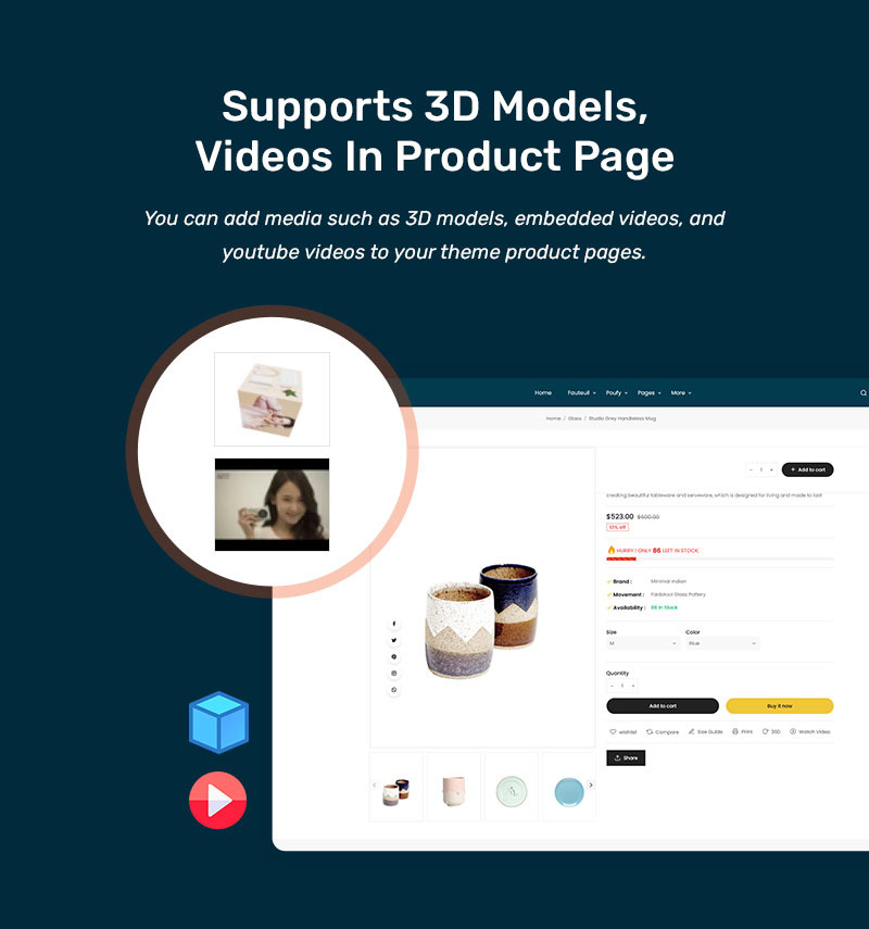 Finecraft - Olaria e Cerâmica Artesanal Shopify Temas 2.0 - Features Image 14