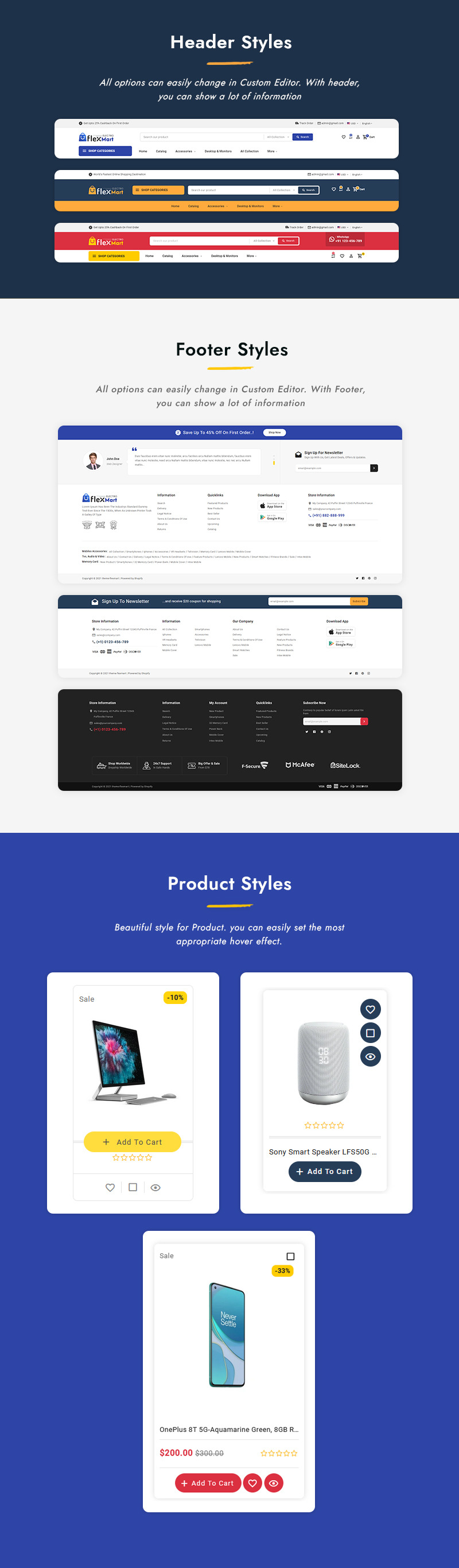 Flexmart Multipurpose Shopify Theme for Electronics Store - Features Image 4