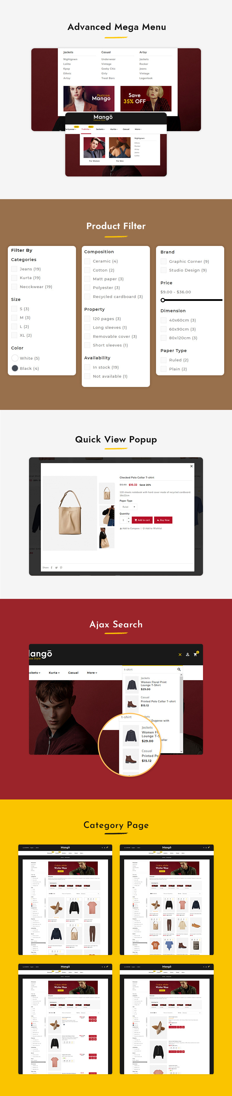Mango Fashion - PrestaShop Theme for Online Fashion Store - Features Image 3