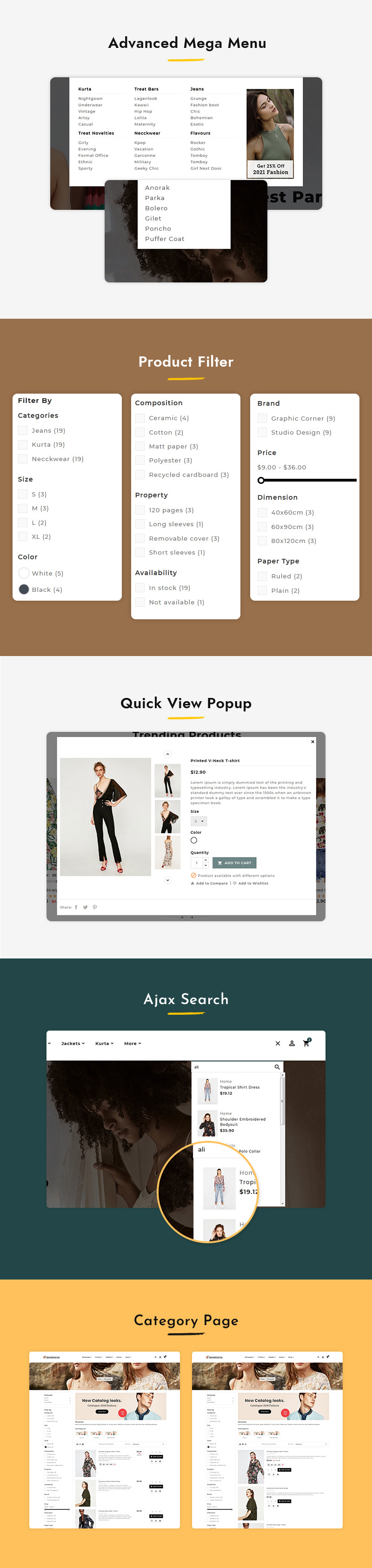Monstera - modny motyw PrestaShop dla internetowego sklepu z modą - Obraz funkcji 3