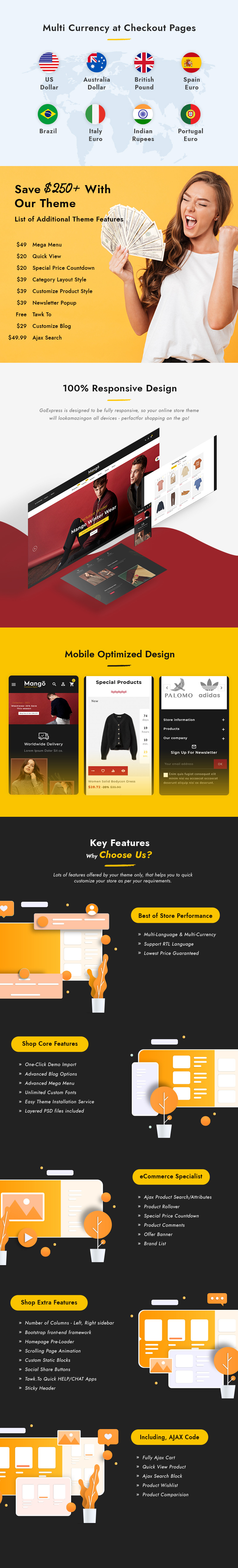 Mango Fashion - PrestaShop Theme for Online Fashion Store - Features Image 2