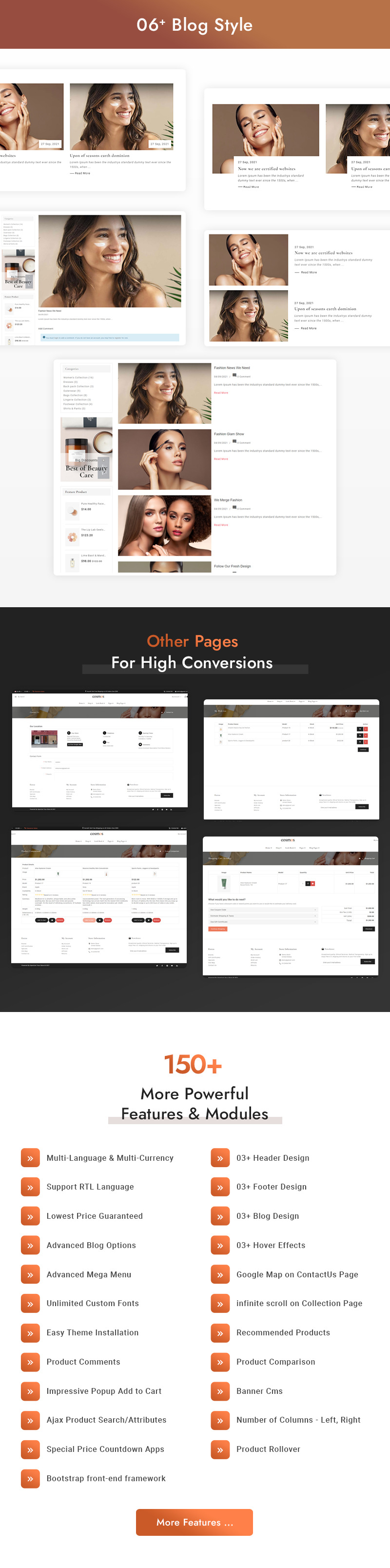 Cosmos - Kosmetika, Spa, Hudvård & Skönhet OpenCart-tema. - Features Image 6