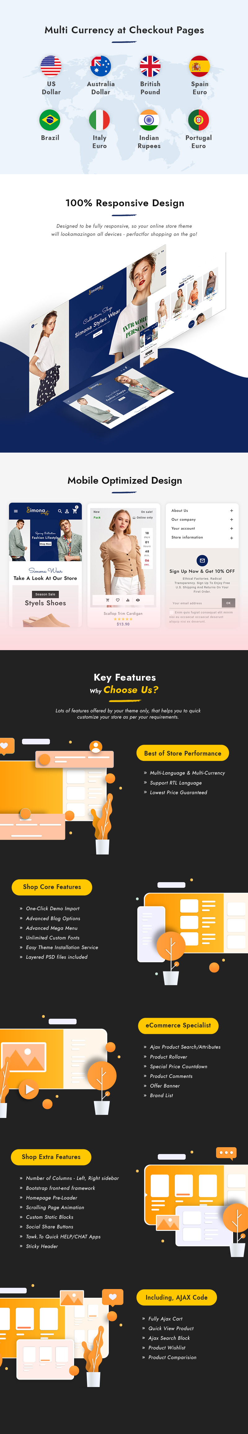 Simona - тема PrestaShop для интернет-магазина модной одежды - Изображения фич 2