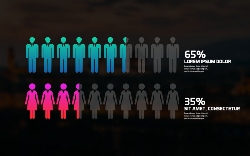 Személyeket ábrázoló diagram infografikák | Premiere Pro - Features Image 5
