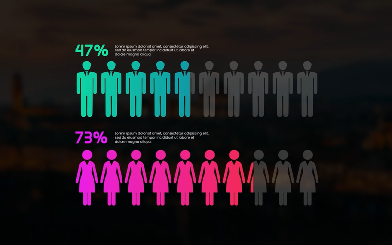 Személyeket ábrázoló diagram infografikák | Premiere Pro - Features Image 6