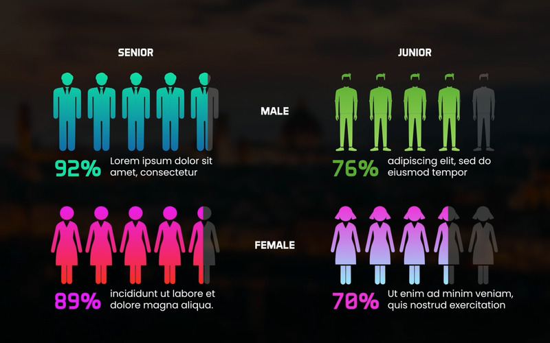 Személyeket ábrázoló diagram infografikák | Premiere Pro - Features Image 7