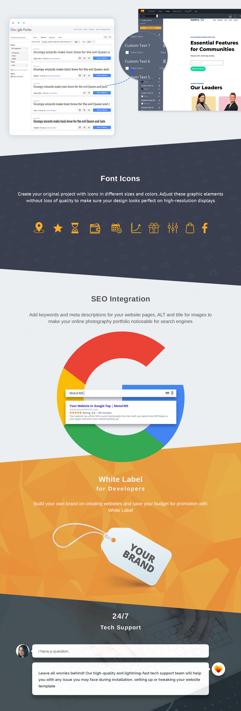 Conception de site Web Moto CMS Premium communautaire - Caractéristiques de l’image 5