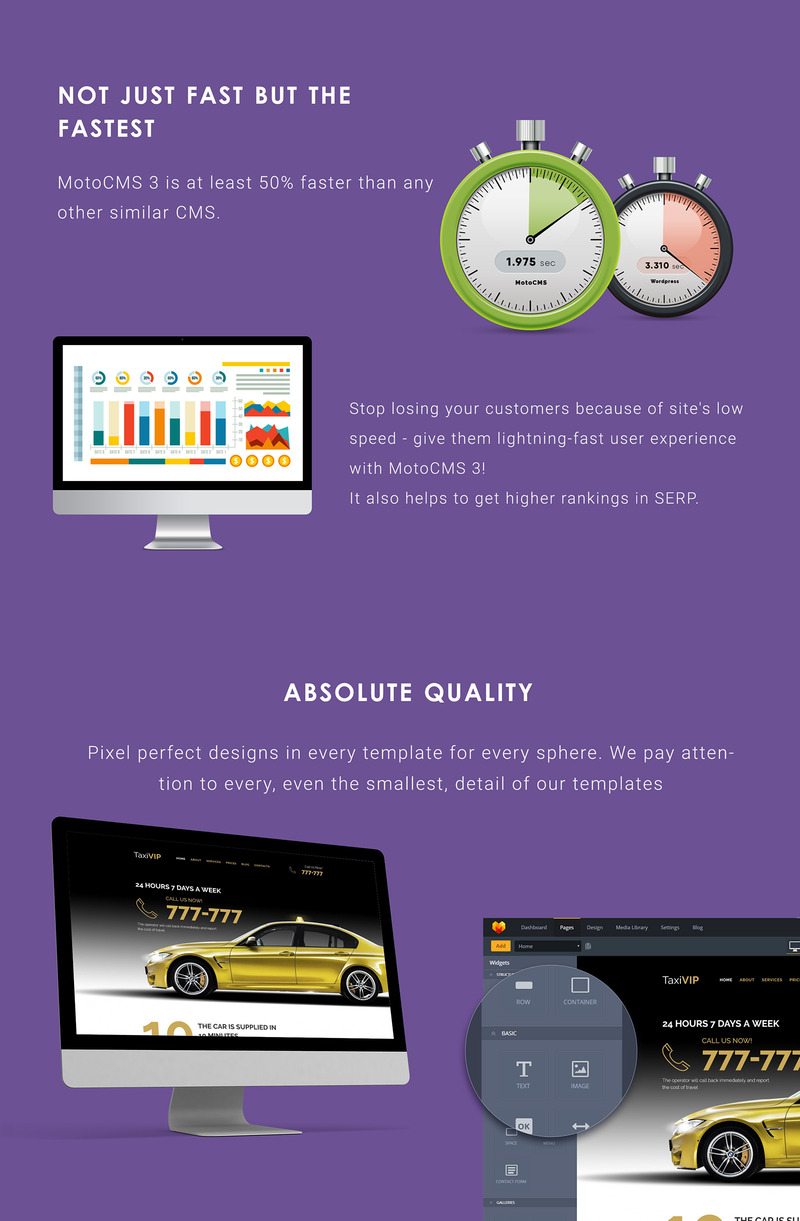 Taxi Company Moto CMS 3 Template - Features Image 4