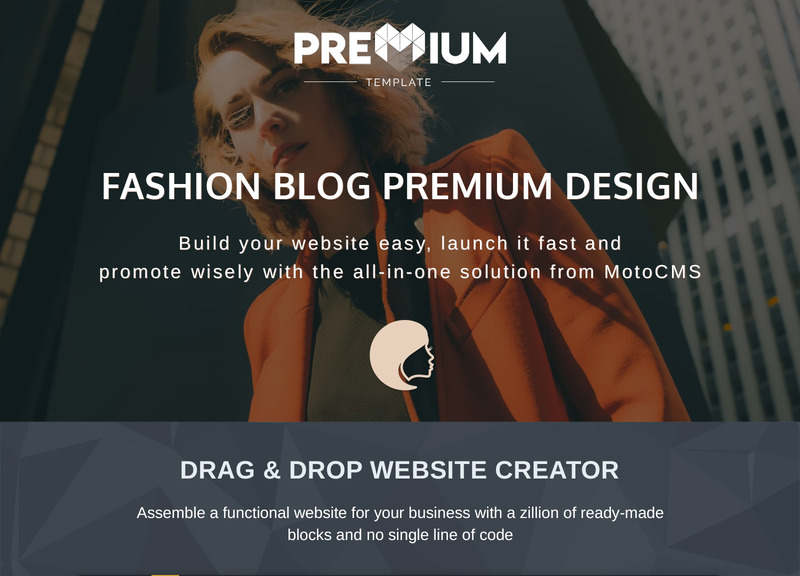 Fashion Blog Moto CMS Premium Website Design - Features Image 1