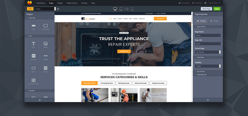 Inicio Servicios MotoCMS Diseño de Sitios Web - Características Imagen 2
