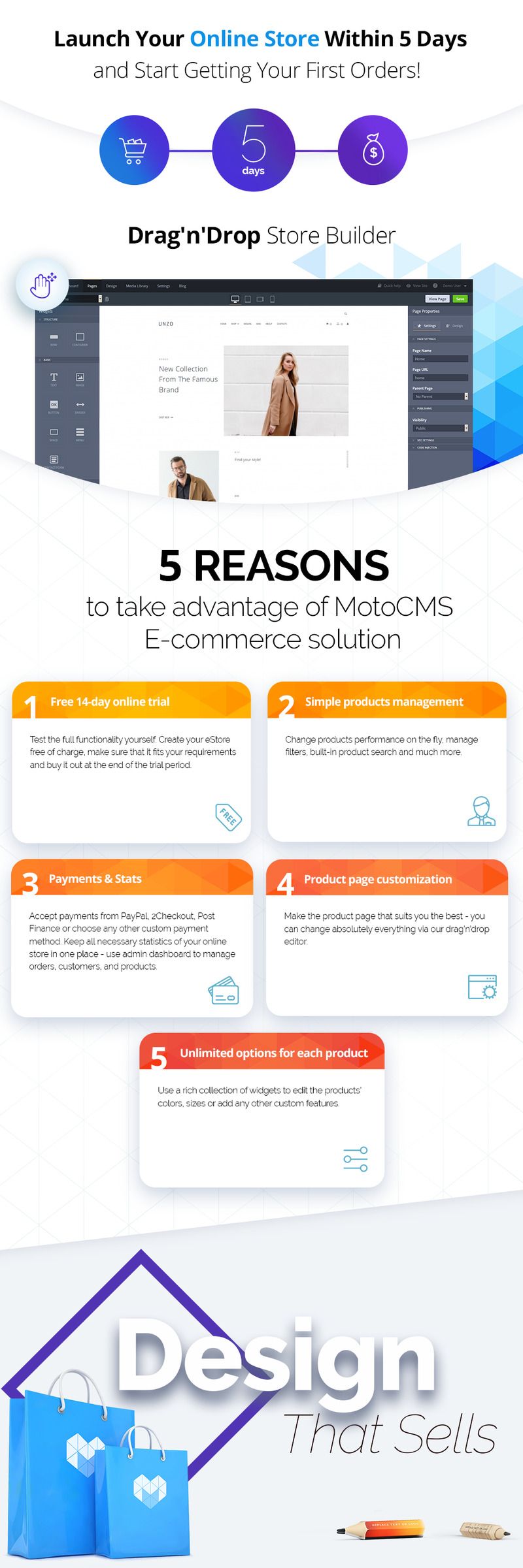 Сlothes Ecommerce Moto CMS Website Template - Features Image 1