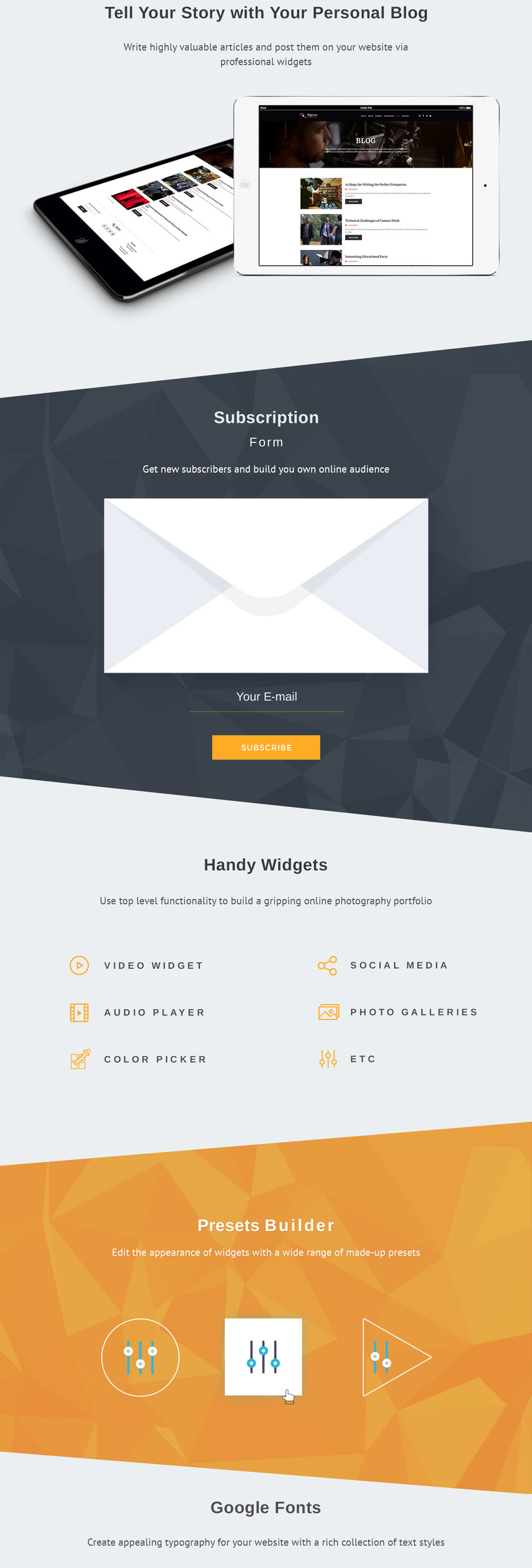 Videographer Premium Moto CMS 3 Website-Design - Bildeigenschaften 4