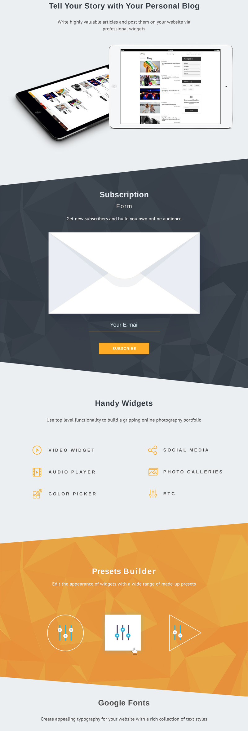Fashion Blog Moto CMS Premium Website Design - Features Image 4