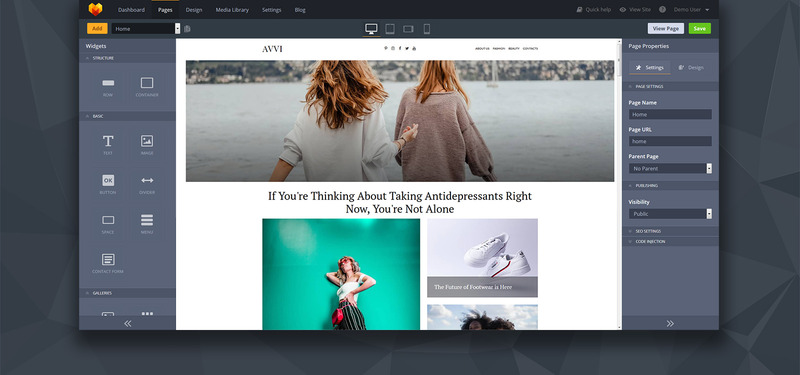 Fashion Blog Moto CMS Premium Website Design - Features Image 2