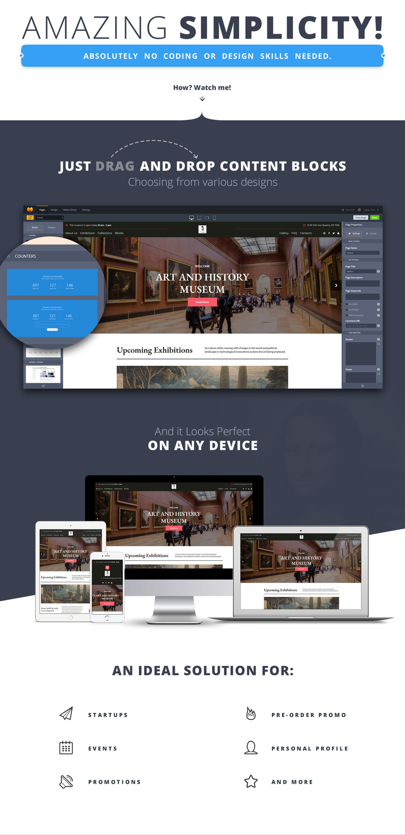 Exhibition Moto CMS Website Template - Features Image 1