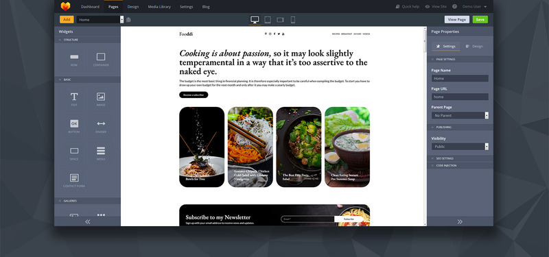 Modèle de site Web MotoCMS pour blog alimentaire - Caractéristiques de l’image 2