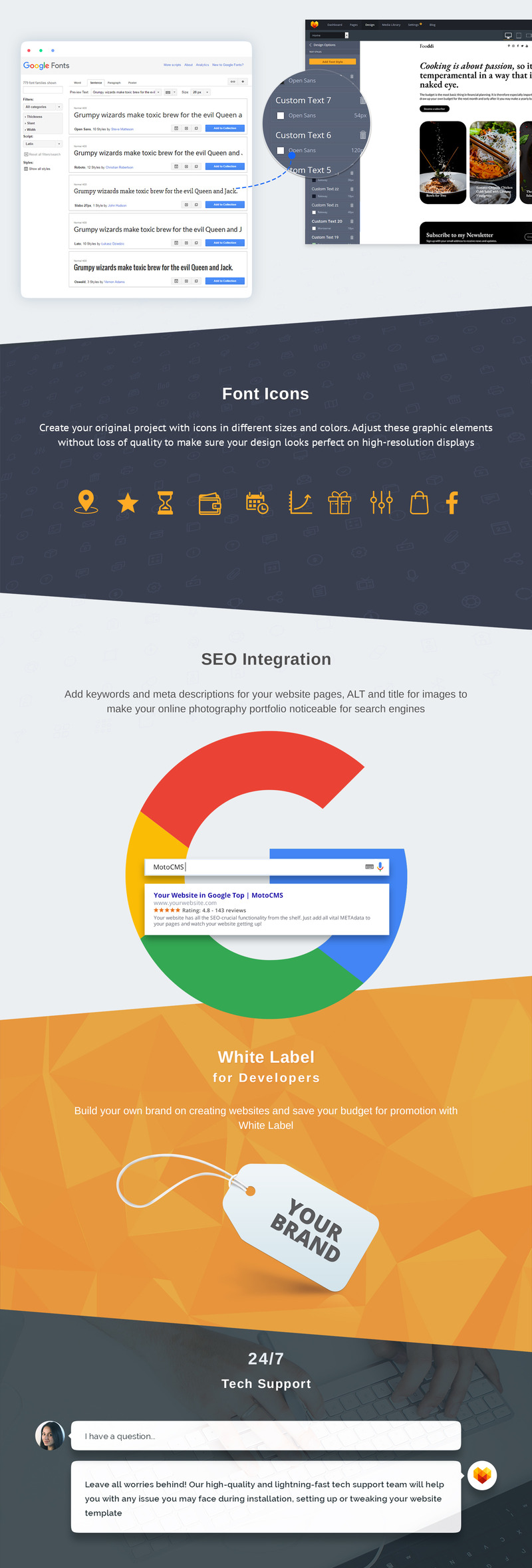 Modèle de site Web MotoCMS pour blog alimentaire - Caractéristiques de l’image 5