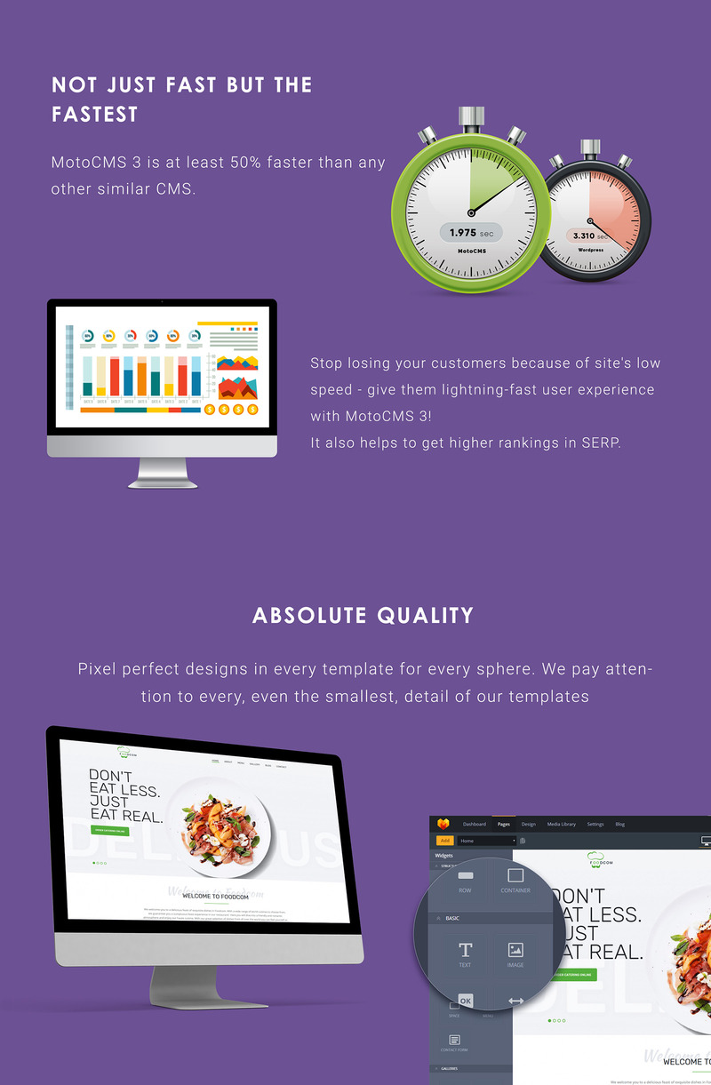 Foodcom - Шаблон Moto CMS 3 для ресторана - Features Image 4