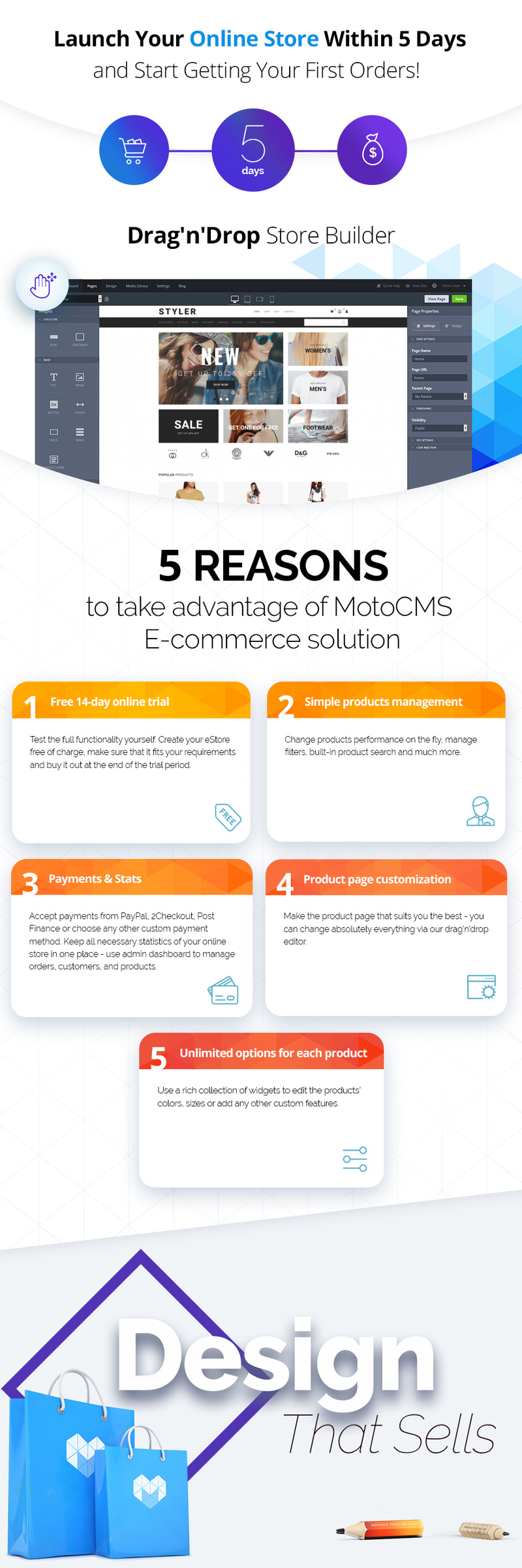 Clothing Shop MotoCMS eCommerce Website Template - Features Image 1