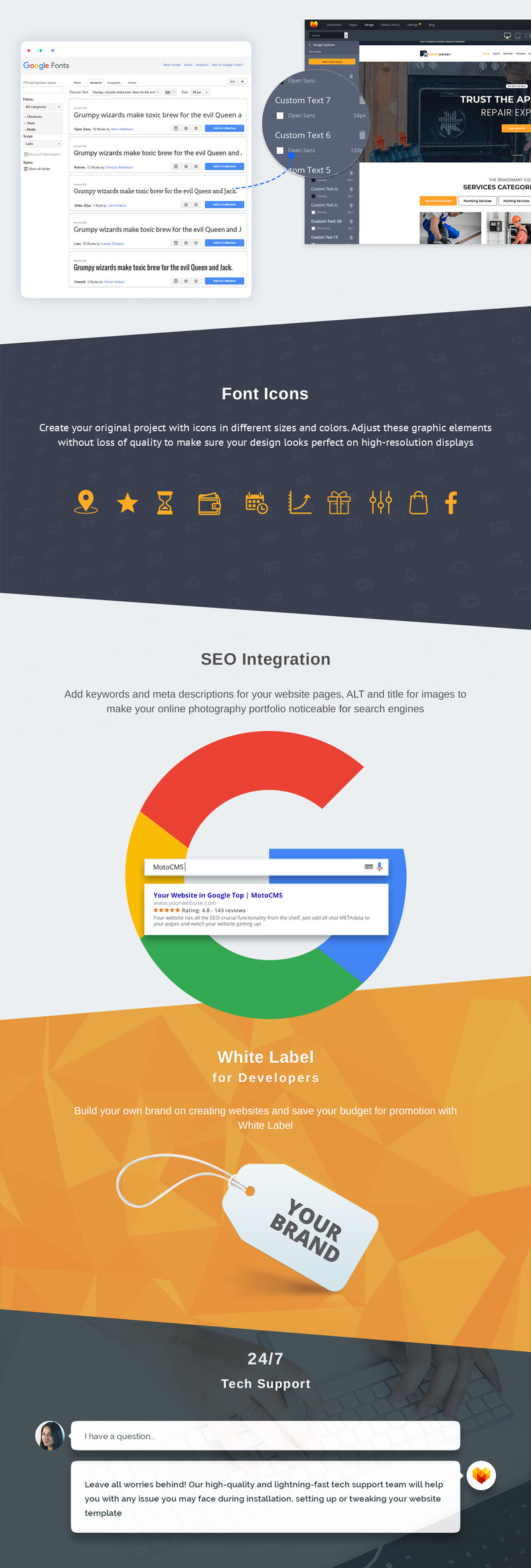 Inicio Servicios MotoCMS Diseño de Sitios Web - Características Imagen 5