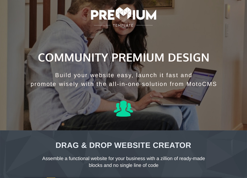 Conception de site Web Moto CMS Premium communautaire - Caractéristiques de l’image 1