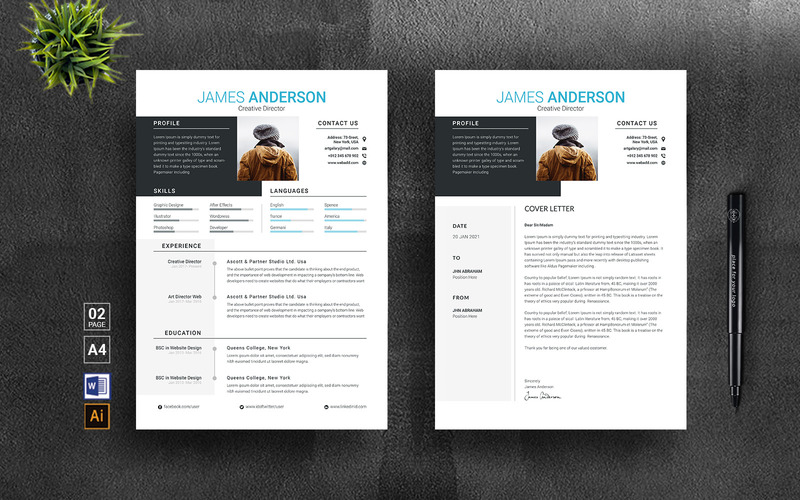 MS Word premium Resume Template - Features Image 1