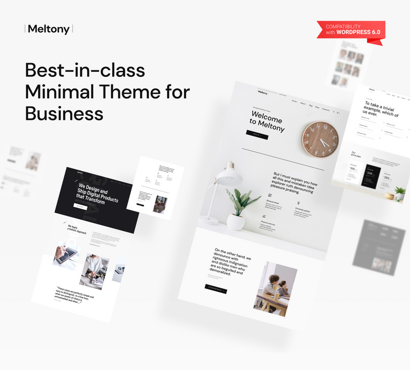 Meltony - Minimalist for Any Businesses WordPress Theme - Features Image 1