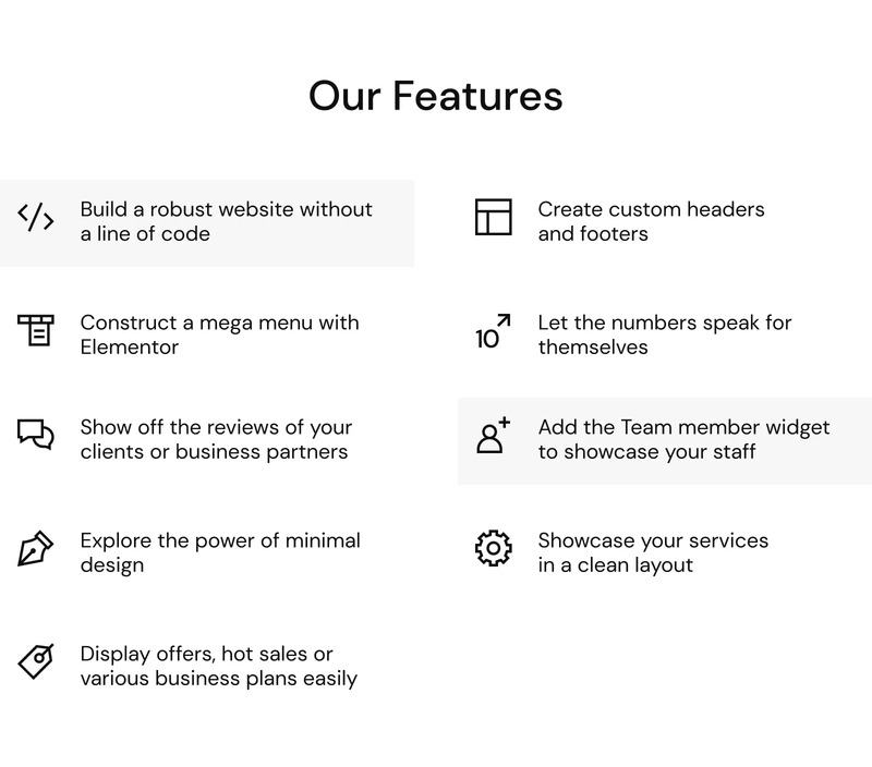 Meltony - 适用于任何企业的极简主义 WordPress 主题 - Features Image 3
