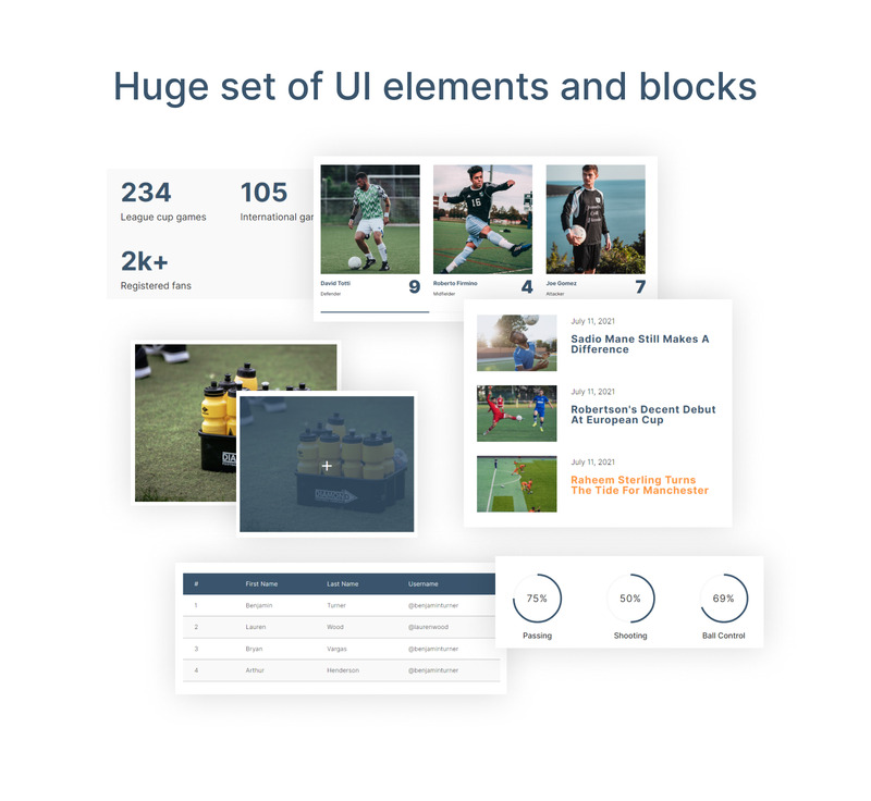 Learol - 足球俱乐部 HTML5 网站模板 - Features Image 5