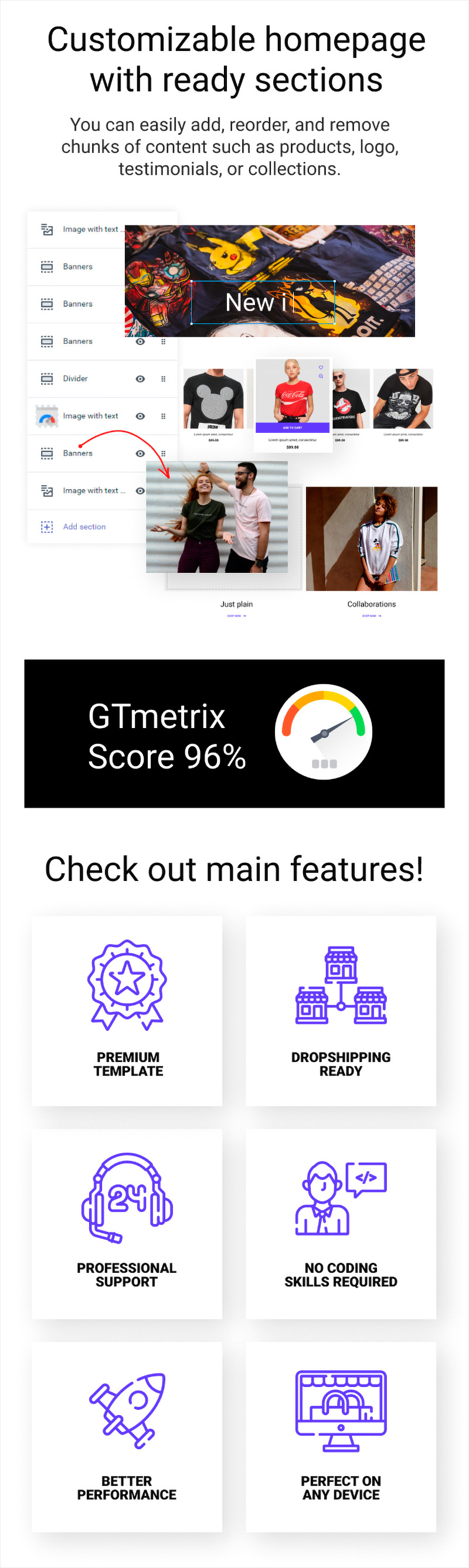 Avanti – The Ultimate Shopify T-Shirt Store Theme - Features Image 3